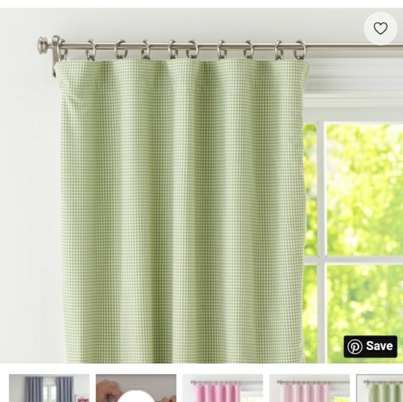 Pottery Barn Kids Gingham Curtain Panels